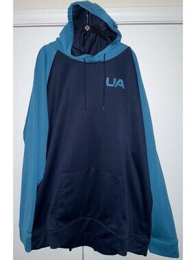 Under Armour Coldgear Blue On Blue Hoodie Men Sz 4XL READ